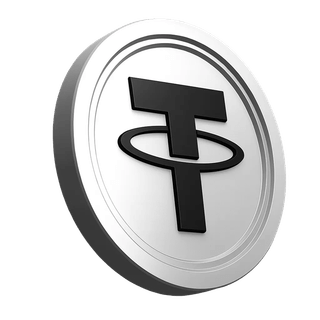 Tether USDT coin element in the trading community trust section